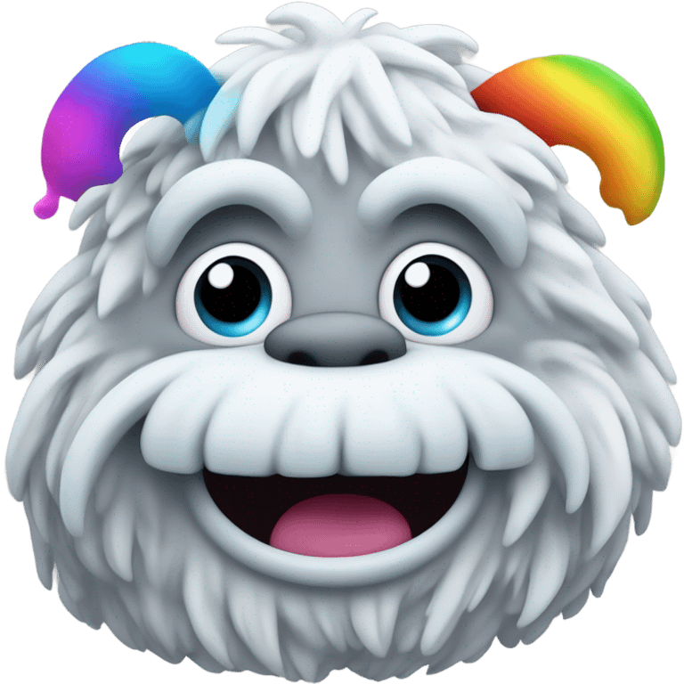 A rainbow yeti poop emoji emoji