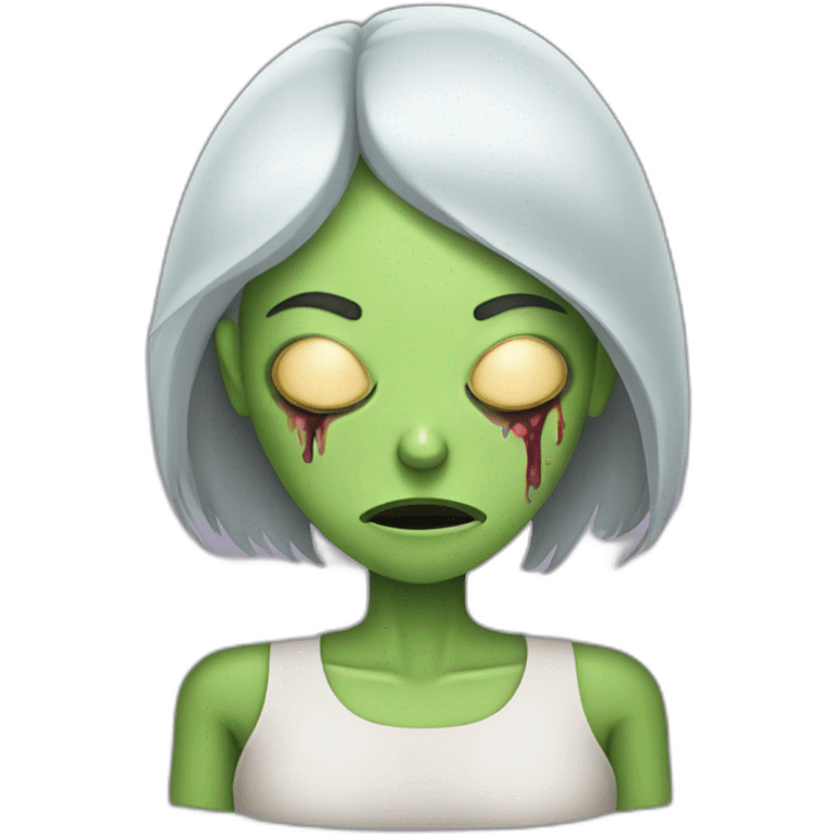 sleepy zombie woman emoji