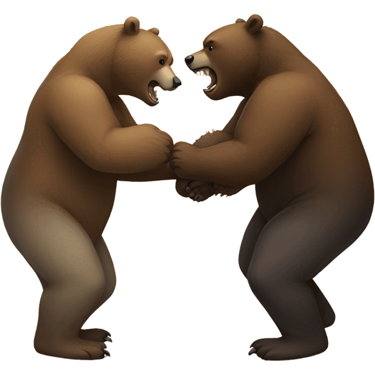 bear fighting another bear emoji