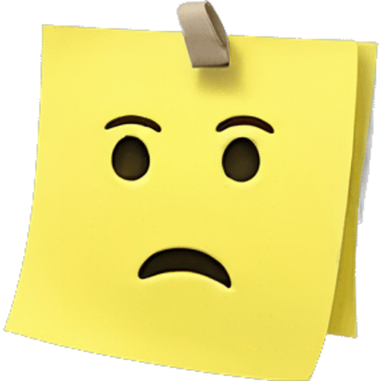 empty yellow sticky note 3D emoji emoji