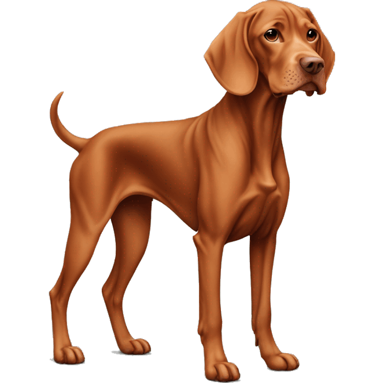 Grown Vizsla dog. Standing.  emoji