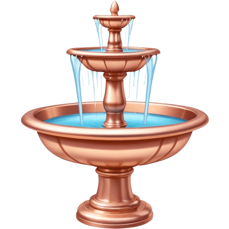 Rose gold fountain emoji