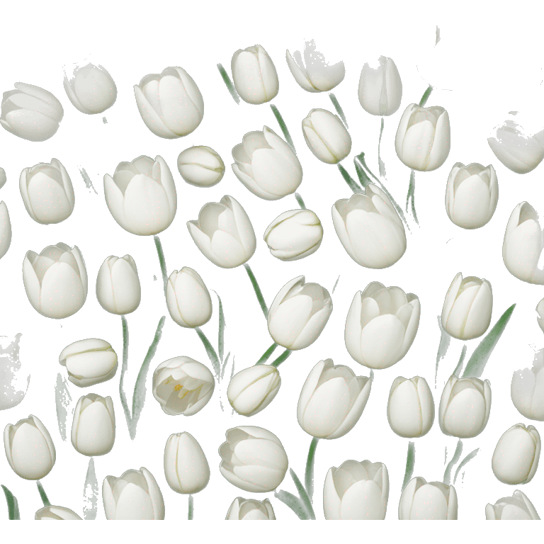 white tulips  emoji