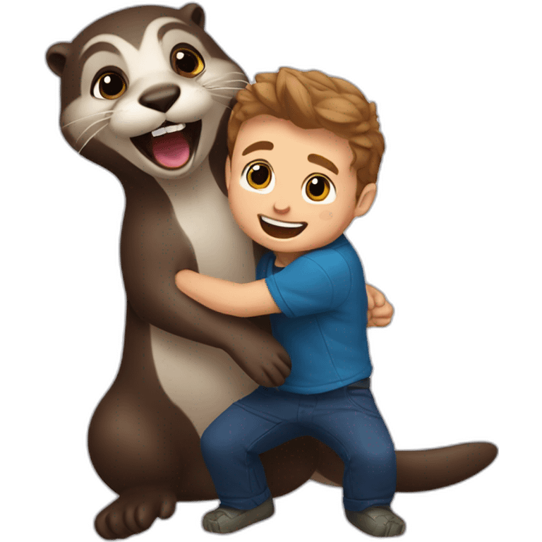 Otter and Mathieu having fun emoji