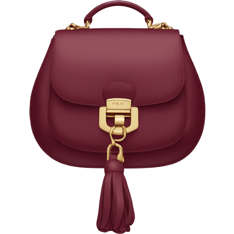 Miu miu burgundy bag emoji