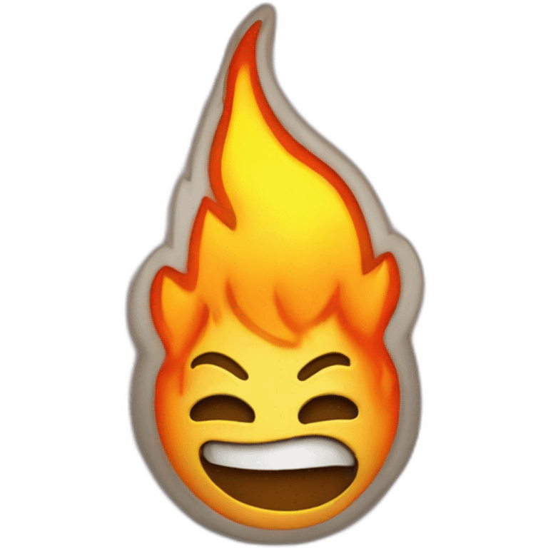 emoji with burning head flames emoji