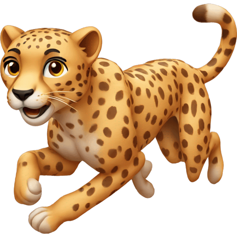 cheetah running add heart emoji