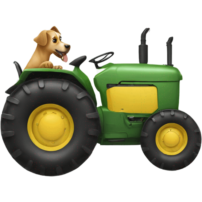 Dog tractor emoji