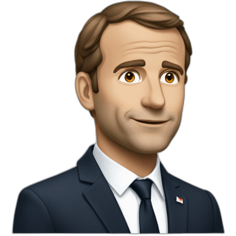 Macron qui réfléchi emoji