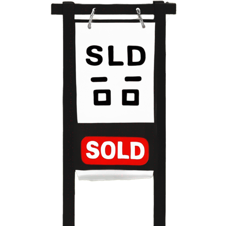 real estate sign that says “ sold”  emoji