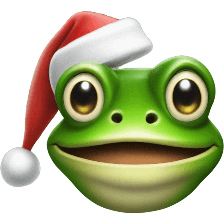 Christmas frog Santa Claus  emoji