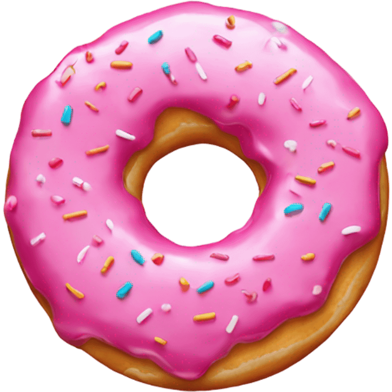 Pink sprinkled donut emoji