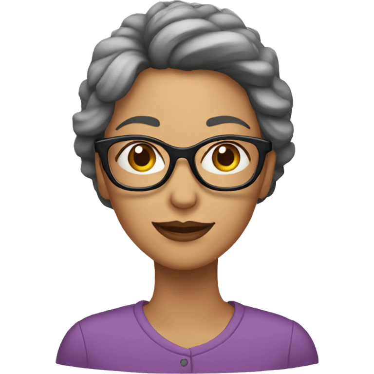 Mom with glasses emoji