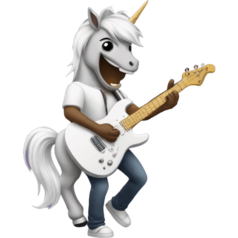 Unicornio tocando guitarra  emoji