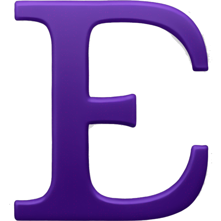 Letter E dark purple emoji