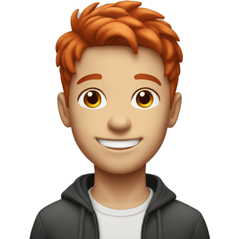 smiling boy with red hair emoji