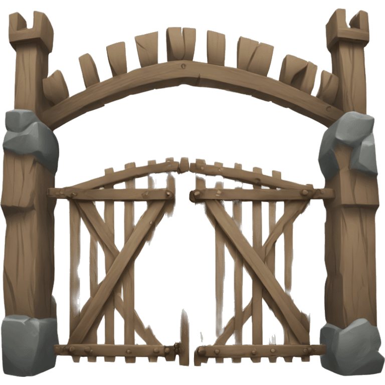 wooden medieval castle gate emoji