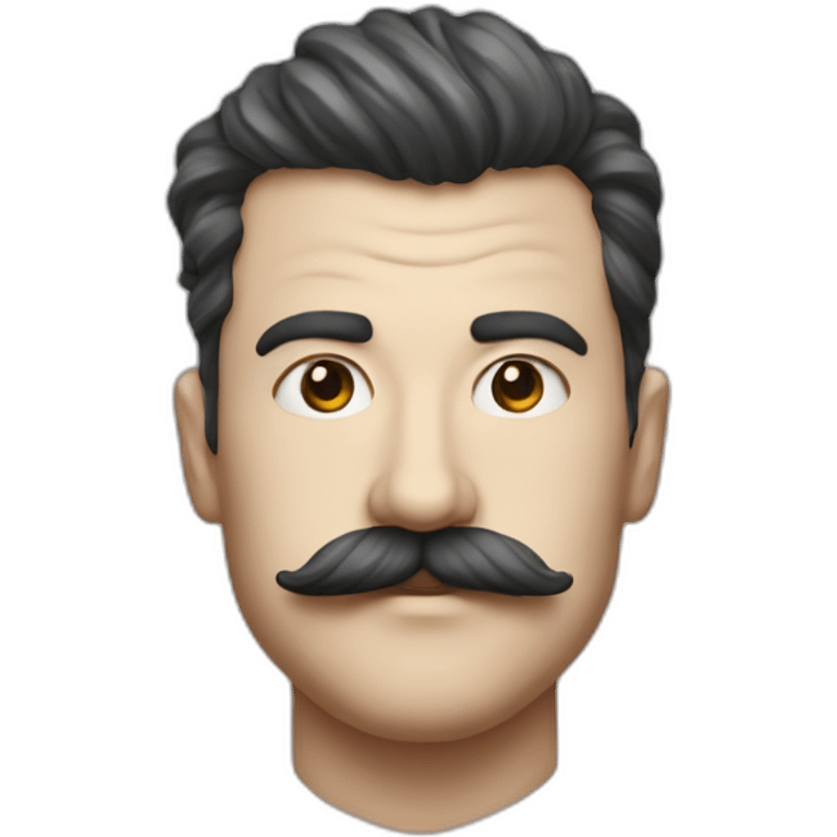 moustache, years old, 120 kilos, 1.90 m hight emoji