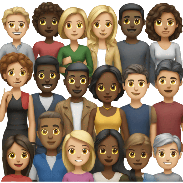 group of diverse people emoji