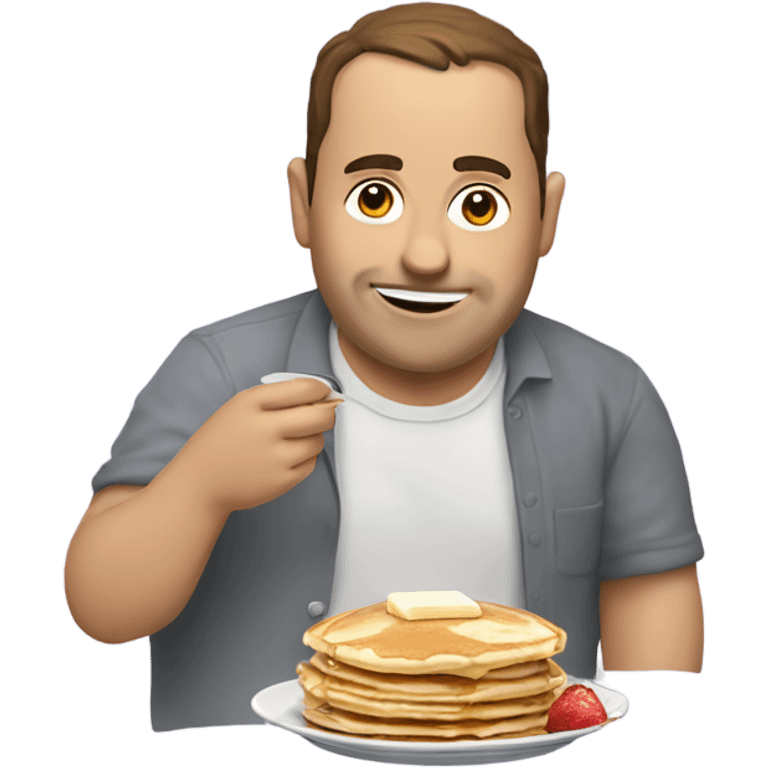 Paul Bunion eating pancakes  emoji