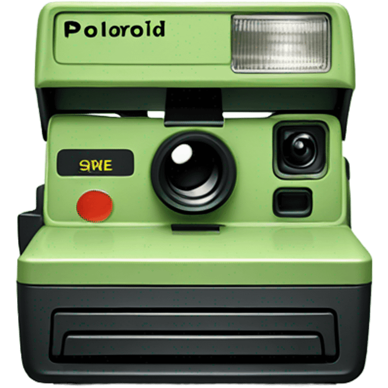 Polaroid sage green emoji