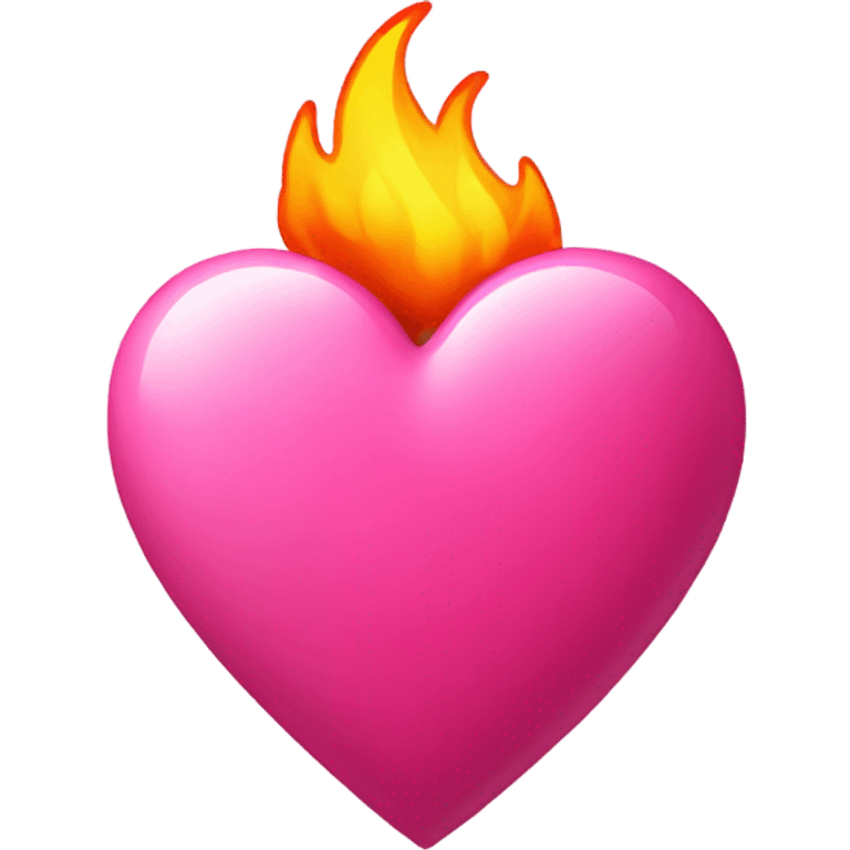 pink heart w fire emoji