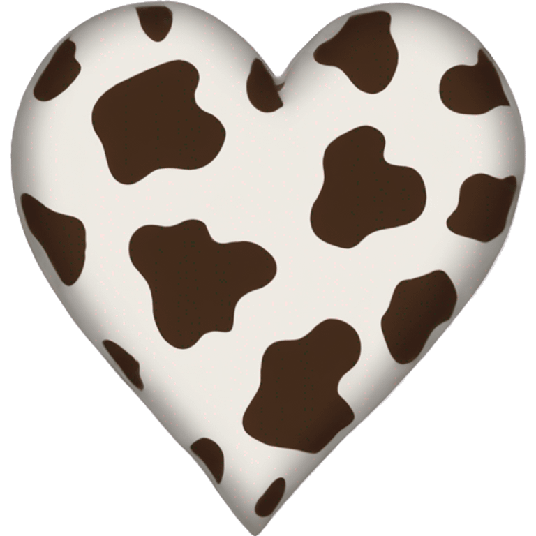 Cow print heart emoji