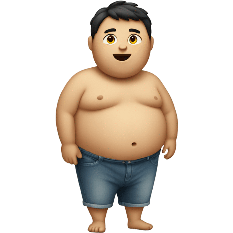 Fat boy with belly out  emoji