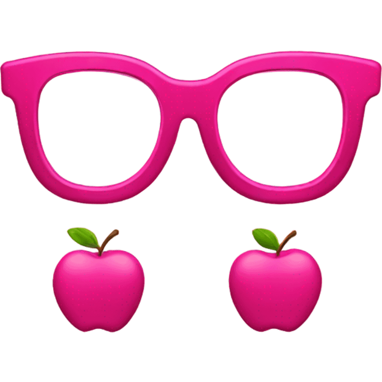 pink apple glasses emoji