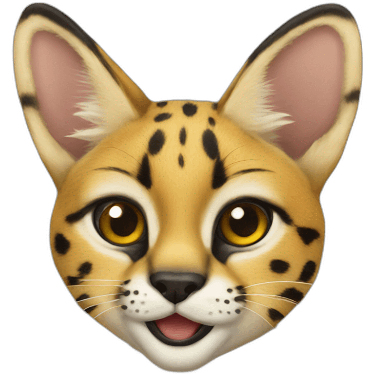 serval kissing emoji