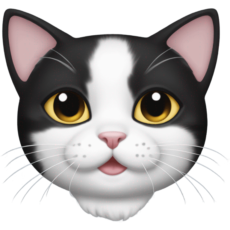 Black and white cat Princess emoji