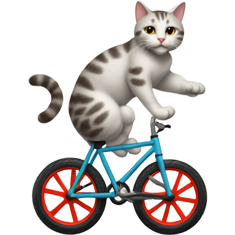 Cat riding a unicycle  emoji