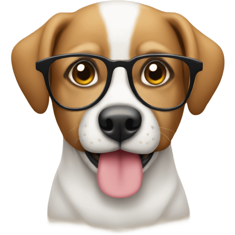 Perro con lentes  emoji