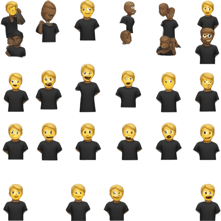 A black T-shirt  emoji