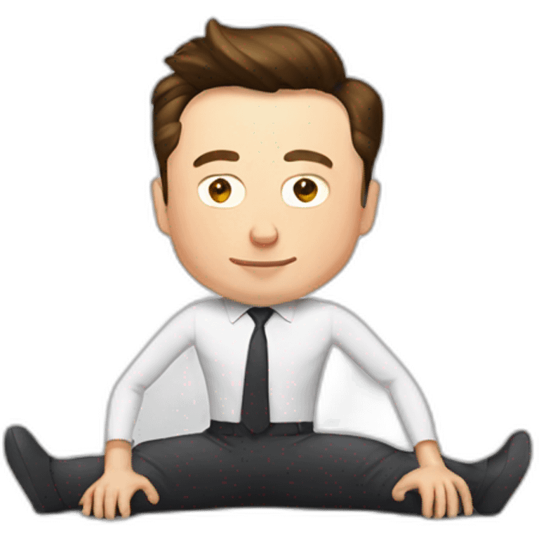 Elon Musk does push ups emoji