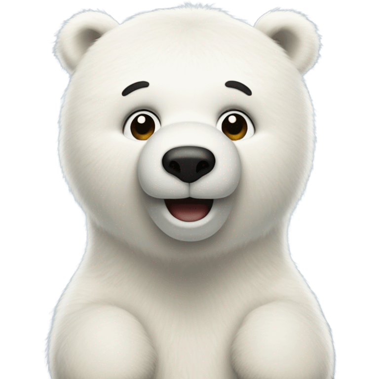 Polar bear wearing uggs emoji