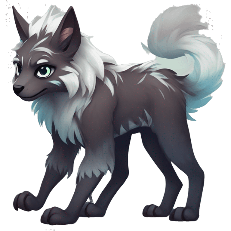 Cool cute Kawaii edgy fantasy animal  fursona Fionbri by griffsnuff & LiLaiRa & Falvie full body emoji