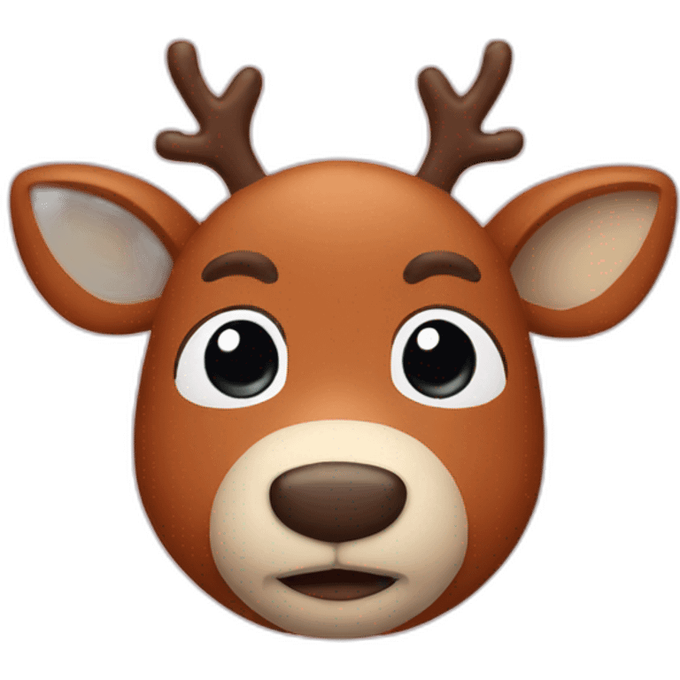 Rudolph with sleepy eyes emoji