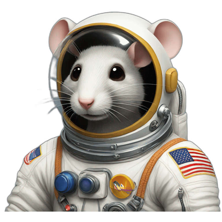 astronaut old rat realistic emoji