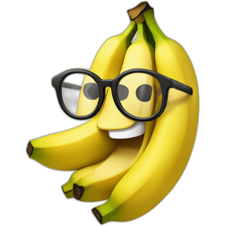 Banana with glasses emoji