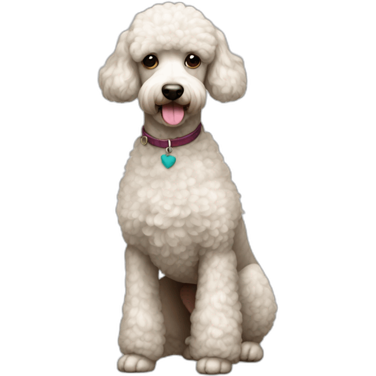 Dog Standart Poodle full body emoji