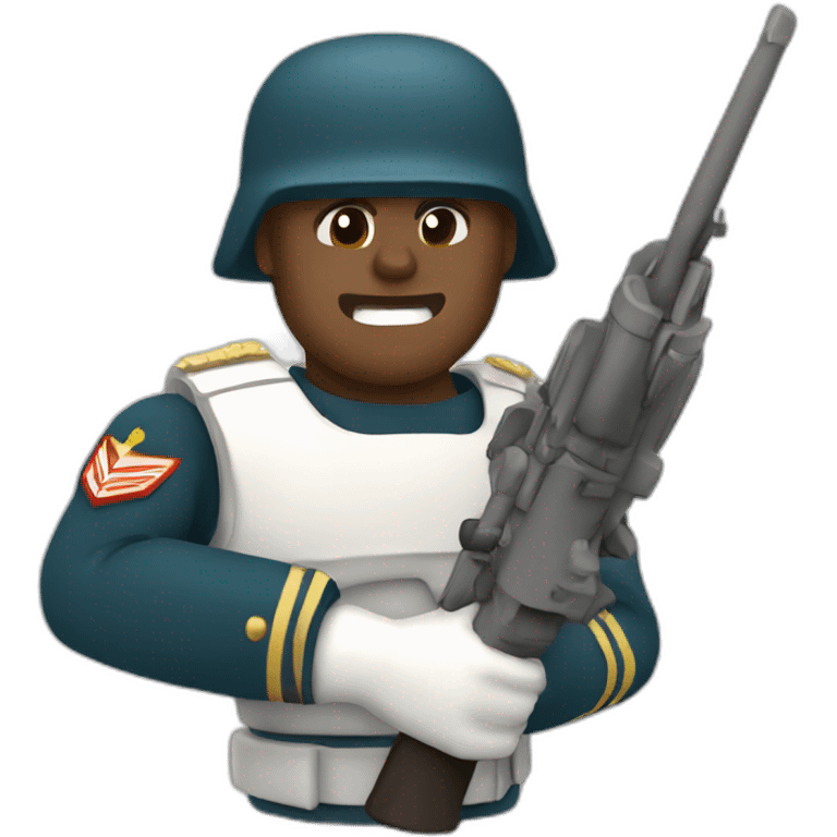 A marine fighting a battle. emoji