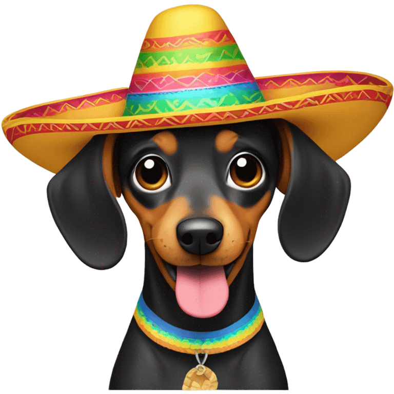 weenie dog in a sombrero emoji