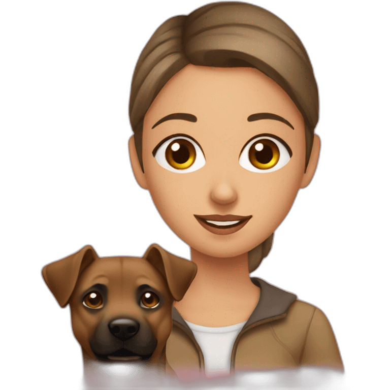 Fille avec malinois emoji