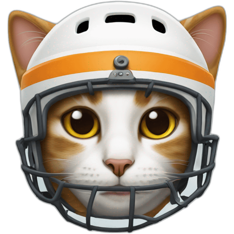 cat with a hockey helmet emoji