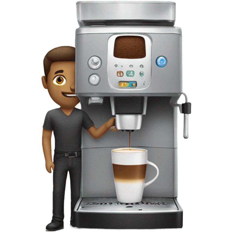 coffeemachine with man emoji