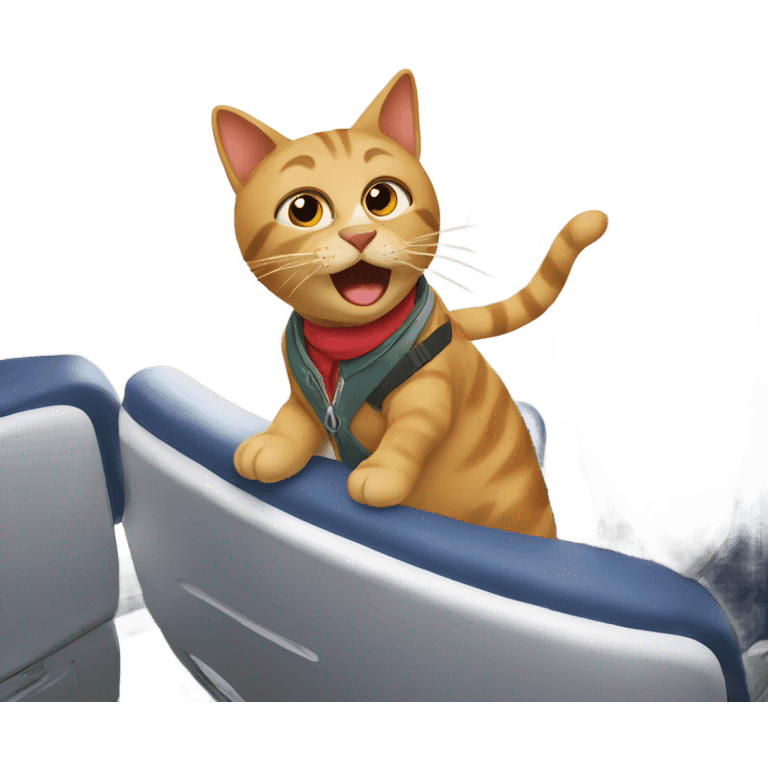 Cat on a plane emoji