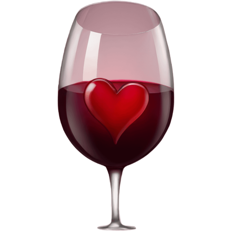 red wine heart emoji