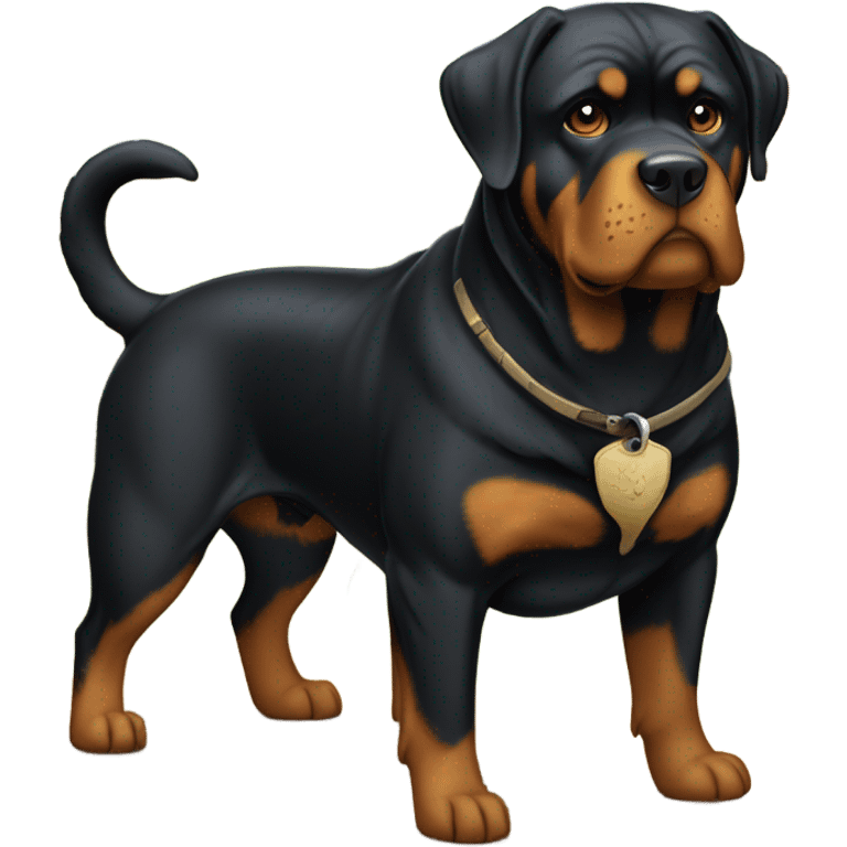 2 rottweilers on farm emoji