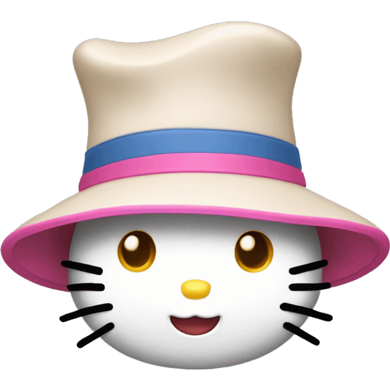 hello kitty with a hat emoji